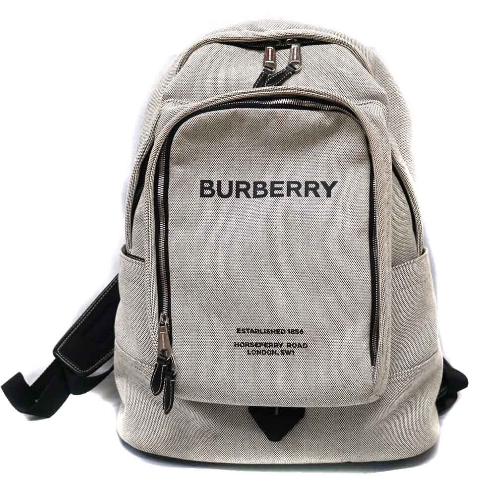 BURBERRY Backpack Rucksack Daypack Bag Rucksack Canvas Gray Black - Picture 1 of 11